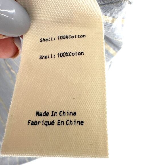 L'Agence Women's Light Blue/Bone Stripe Daniella Shirt Size XL - Picture 7 of 9